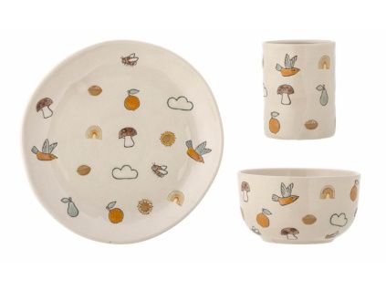 Sada dětského kameninového nádobí Bloomingville Agnes, 3 ks