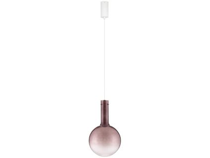 Hnědé skleněné závěsné LED světlo Nova Luce Nostos 25 cm
