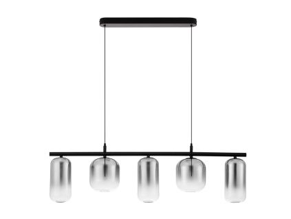Kouřově šedé skleněné závěsné LED světlo Nova Luce Aelia 95 cm