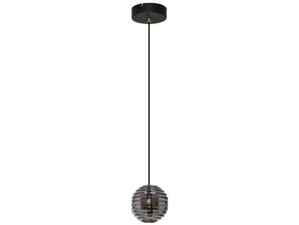 Kouřově šedé skleněné závěsné LED světlo Nova Luce Las 15 cm