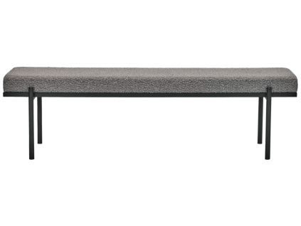 Šedohnědá bouclé lavice Lao 160 cm