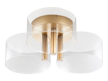 Zlaté kovové stropní LED světlo Nova Luce Gatlin 44,5 cm