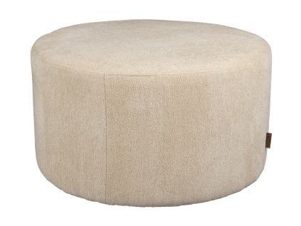 Světle béžová čalouněná podnožka DUTCHBONE ROCCA 70 cm