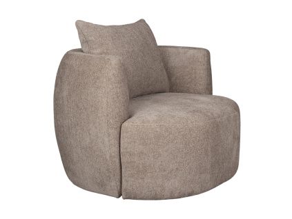 Béžové čalouněné lounge křeslo DUTCHBONE ROCCA