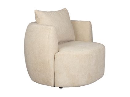 Světle béžové čalouněné lounge křeslo DUTCHBONE ROCCA