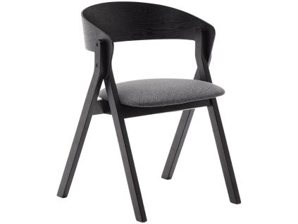 Černá dřevěná jídelní židle Kave Home Godia
