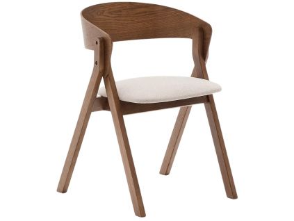 Hnědá dřevěná jídelní židle Kave Home Godia