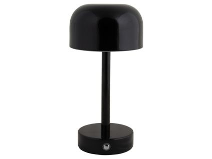 Černá kovová nabíjecí stolní LED lampa Jem