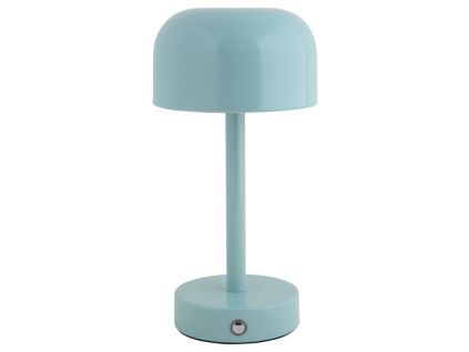 Modrá kovová nabíjecí stolní LED lampa Jem