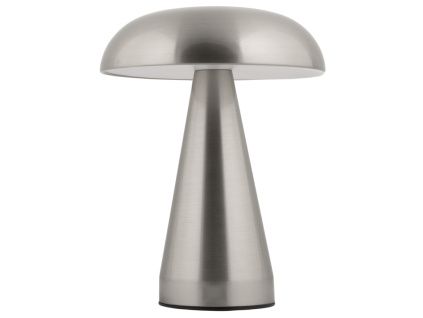 Stříbrná kovová nabíjecí stolní LED lampa Raelyn