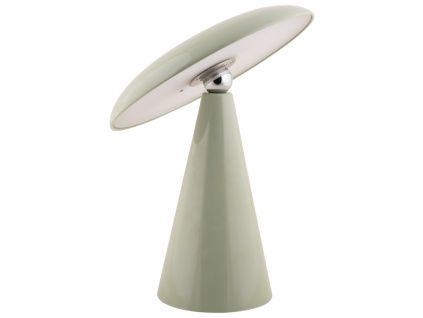 Světle zelená kovová nabíjecí LED lampa Poppy