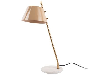Světle hnědá kovová stolní lampa Savyne