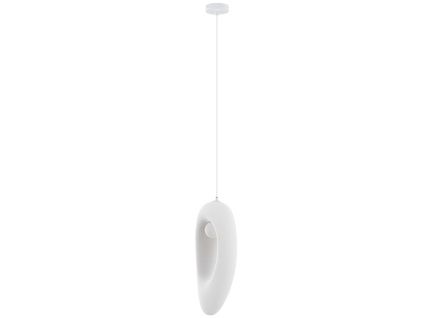 Bílé závěsné světlo Tempus 18 cm