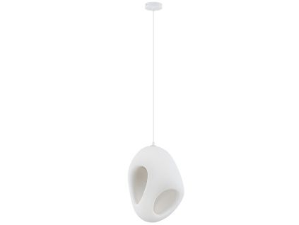 Bílé závěsné světlo Tempus 30 cm