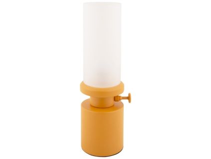 Žlutá kovová nabíjecí stolní LED lampa Campy