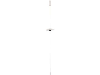 Bílá kovová stojací LED lampa Nova Luce Olea 390 cm