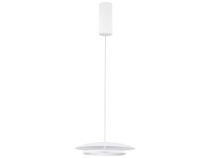 Bílé kovové závěsné LED světlo Nova Luce Olos 35 cm
