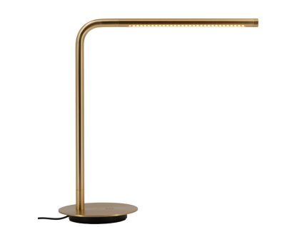 Zlatá kovová stolní LED lampa Omni