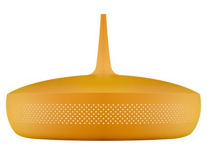 Okrově žluté kovové závěsné stínidlo Clava Dine 43 cm