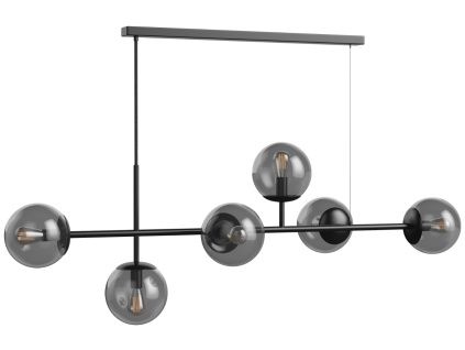 Černé kovové závěsné světlo Orb 115 cm