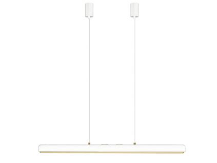 Bílo-zlaté kovové závěsné LED světlo Hazel Branch 100 cm