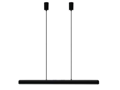 Černo-stříbrné kovové závěsné LED světlo Hazel Branch 100 cm