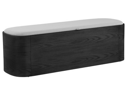 Černá lavice MOUJI 140 cm s úložným prostorem