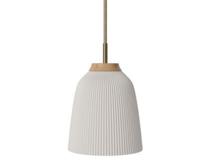 Opálově bílé skleněné závěsné světlo Campa 14 cm