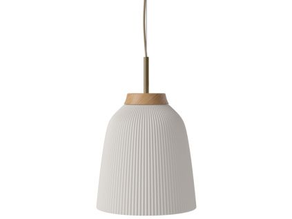 Opálově bílé skleněné závěsné světlo Campa 35 cm