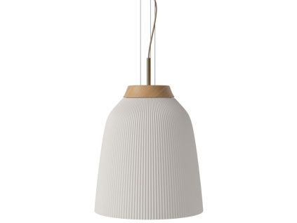 Opálově bílé skleněné závěsné světlo Campa 50 cm