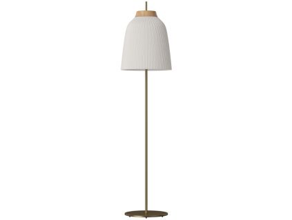 Opálově bílá skleněná stojací lampa Campa 146 cm