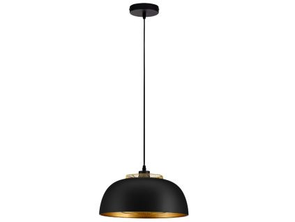 Černo-zlaté kovové závěsné světlo Nova Luce Sqube 35 cm