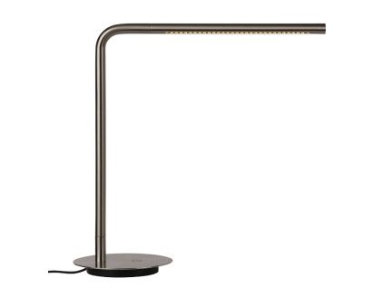 Stříbrná kovová stolní LED lampa Omni
