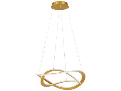 Zlaté kovové závěsné LED světlo Nova Luce Celestia 60 cm