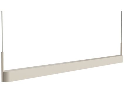 Krémově bílé kovové závěsné LED světlo Scribe 130 cm