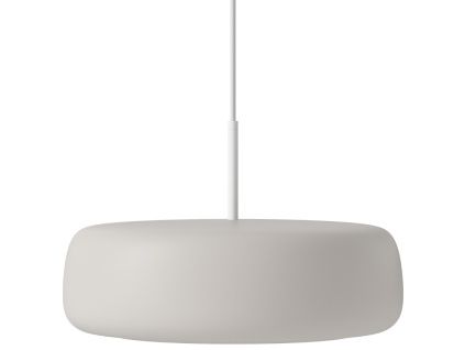 Opálově bílé skleněné závěsné LED světlo Fluire 42 cm