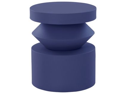 Modrý kovový odkládací stolek OMARA 34,5 cm