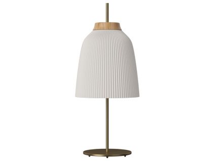 Opálově bílá skleněná stolní lampa Campa