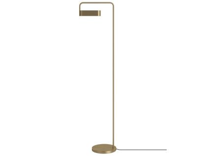Mosazná kovová stojací lampa Scribe 133 cm