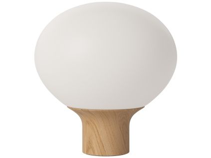 Opálově bílá skleněná stolní lampa Acorn 41 cm