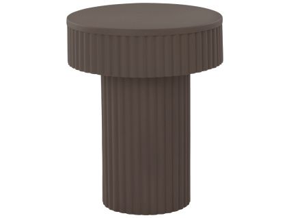 Hnědý kovový odkládací stolek WINTON 36 cm