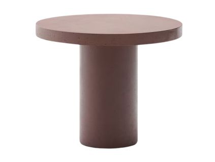 Terakotově červený cementový zahradní stůl Kave Home Aiguablava 90 cm