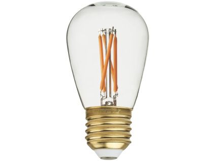 Transparentní stmívatelná LED žárovka Teardrop E27 4W