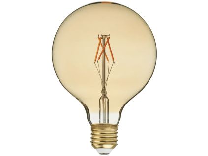 Zlatá stmívatelná LED žárovka Globe E27 2W