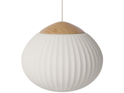 Bílé závěsné světlo Acorn 50 cm