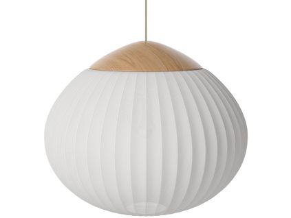 Bílé závěsné světlo Acorn 64 cm