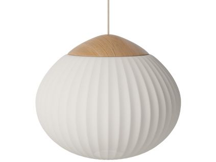 Bílé závěsné světlo Acorn 41 cm