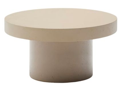Béžový cementový zahradní stolek Kave Home Aiguablava 90 cm