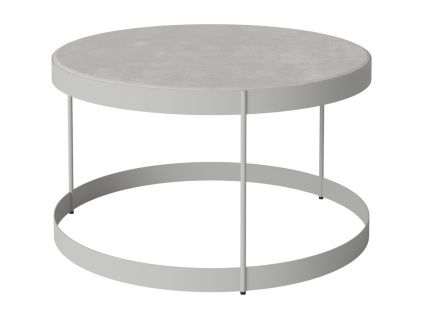 Šedý betonový konferenční stolek Drum 60 cm
