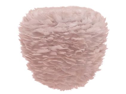 Světle růžové závěsné stínidlo Eos Evia z pravých husích per 40 cm